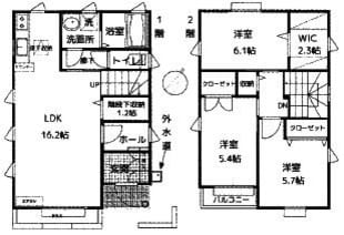 東山田町戸建の物件間取画像